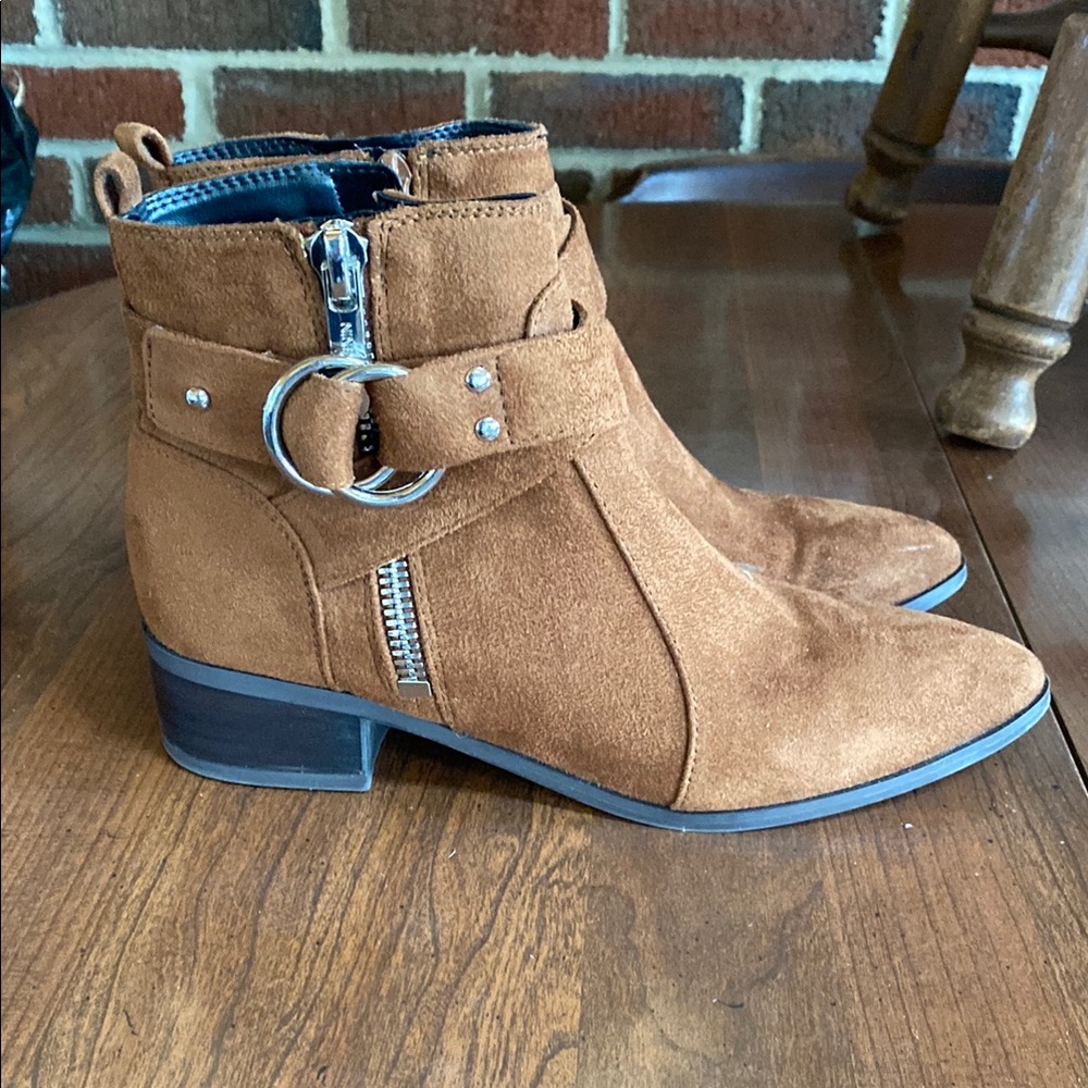 Nine West Brown faux Suede Ankle Boots